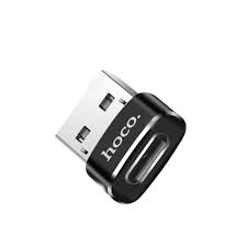 Переходник Hoco UA6 OTG USB Female to Type-C Male (Черный) 462344