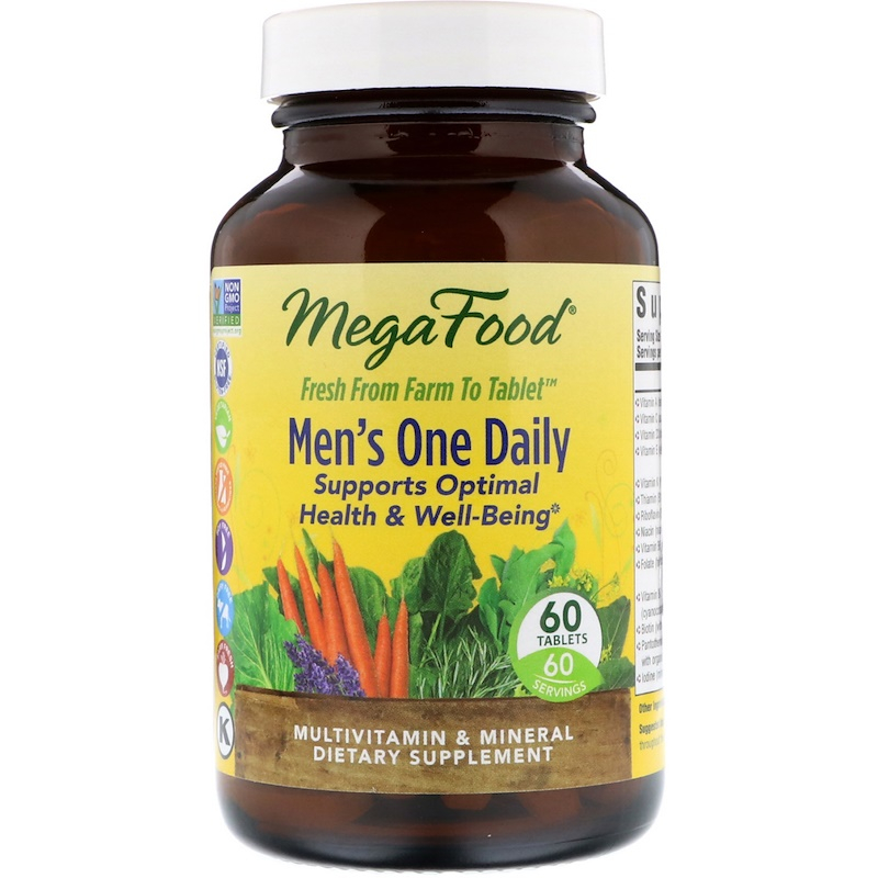 Витамины для мужчин, Mega Food, Men\'s One Daily, без железа, 1 в день, 60 таблеток (2292)