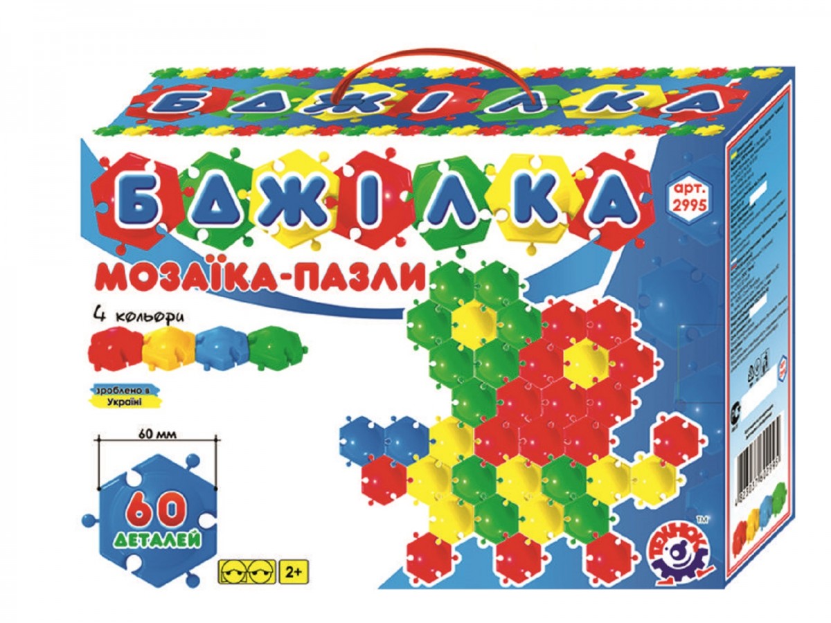 Мозаїка-пазл ТехноК Бджілка 60 деталей Різнокольоровий (gab_rp140Mpvq86732)
