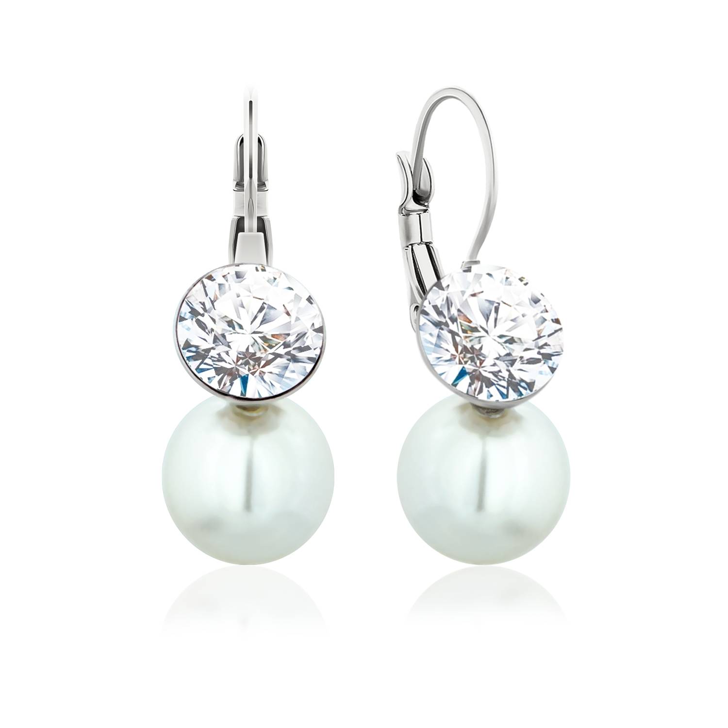 Сережки KOBI Pion з перлами та кристалами Swarovski (7440-3242-02-32)