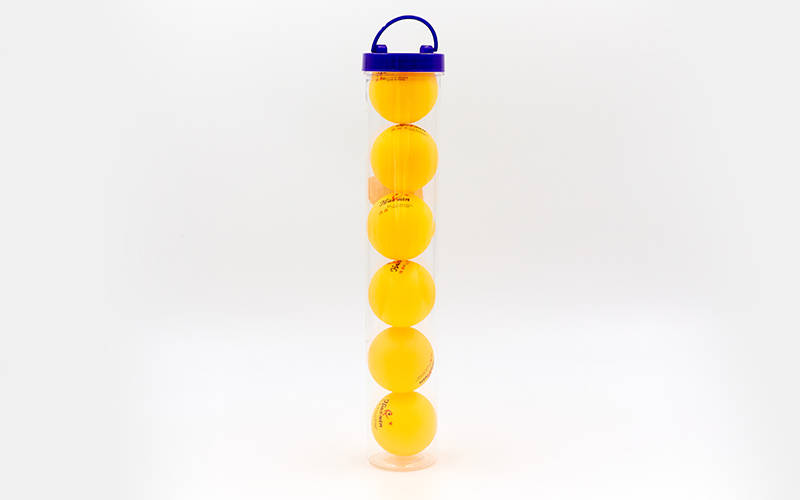 Набор мячей для настольного тенниса 6 штук в пластиковом боксе Haoxin MT-6606 (d-40мм) Оранжевый (PT0591)