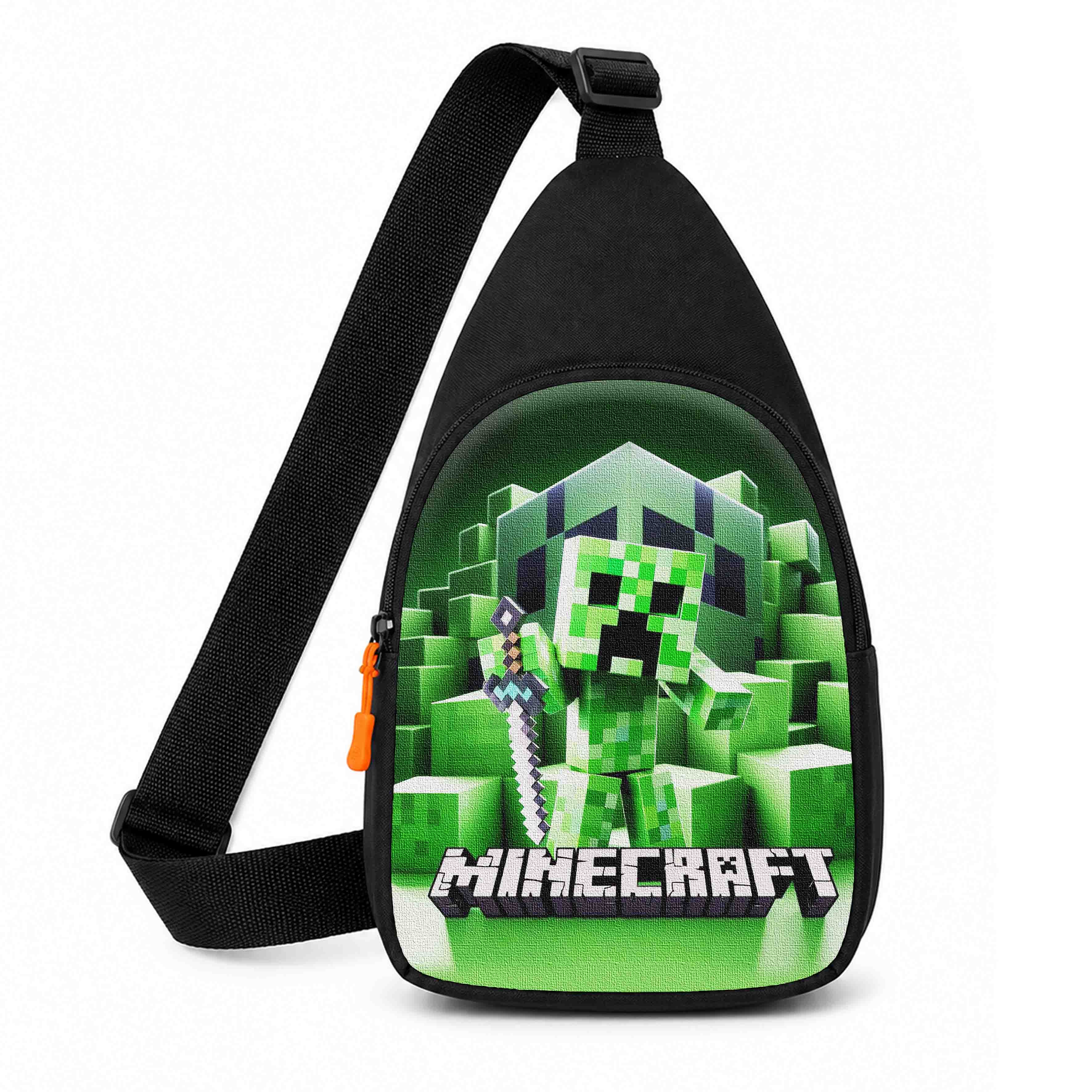 Дитяча сумка-слинг Minecraft, водонепроникна, чорна, 29x17x5 см
