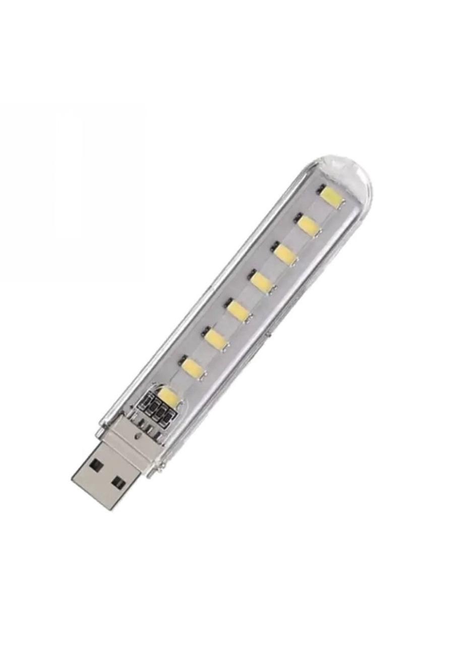 Портативный мини-светильник для чтения OEM USB 8 светодиодов 5 В Серый (Nc4413)