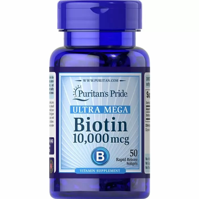 Биотин Puritan's Pride Biotin 10000 mcg 50 Caps PTP-51463