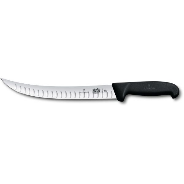 Кухонний ніж м'ясника Victorinox Fibrox Butcher 25 см Чорний (5.7223.25)
