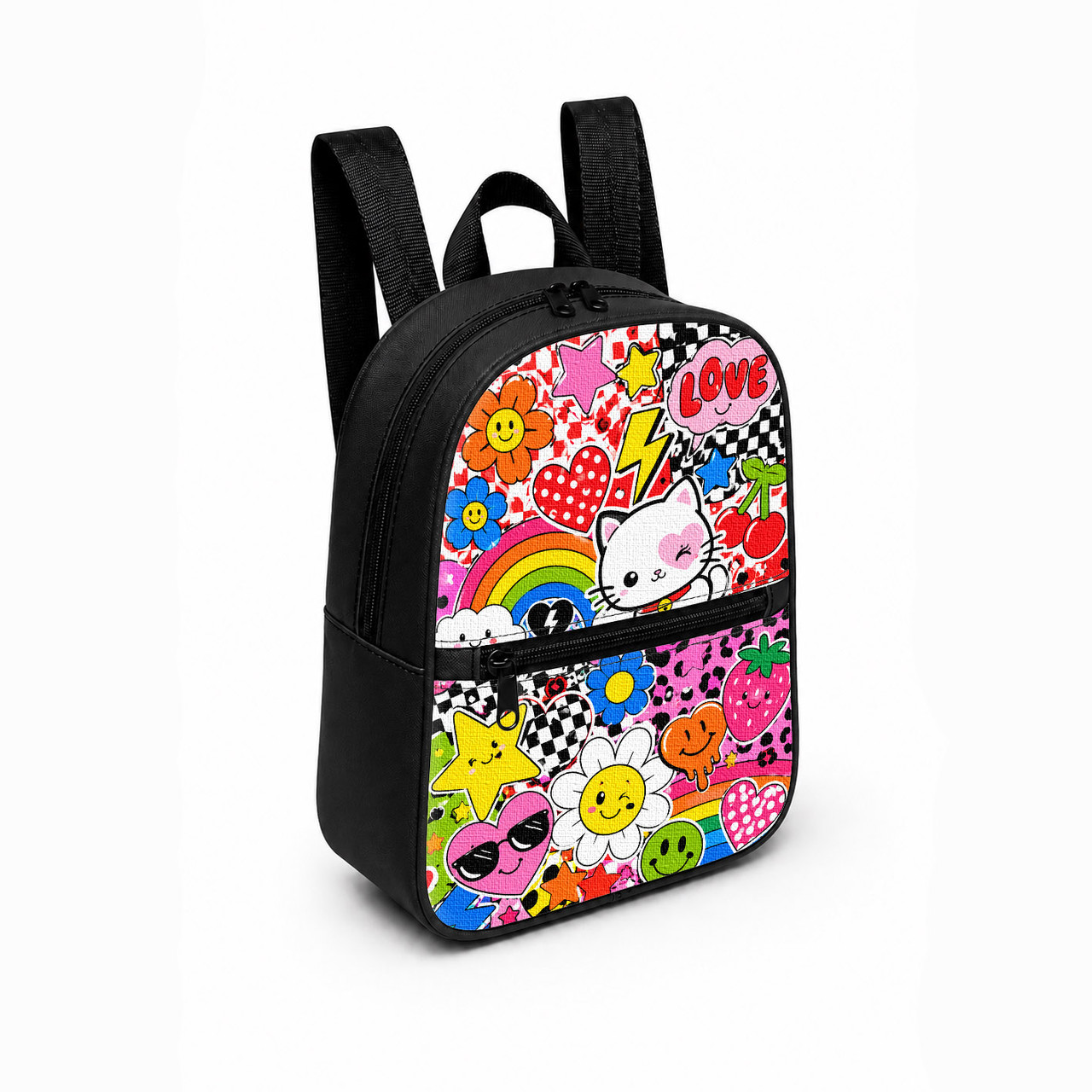 Дитячий міні-рюкзак Kitty Pop 28×24×10 см, чорний