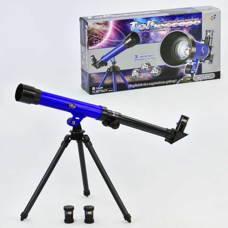 Игровой набор Телескоп с аксессуарами Черный с синим (2-С2101-31560)