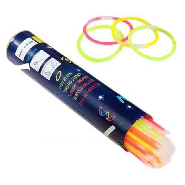 Неонові палички браслети що світяться SF GLOW ХІС Glow Stick 100 шт