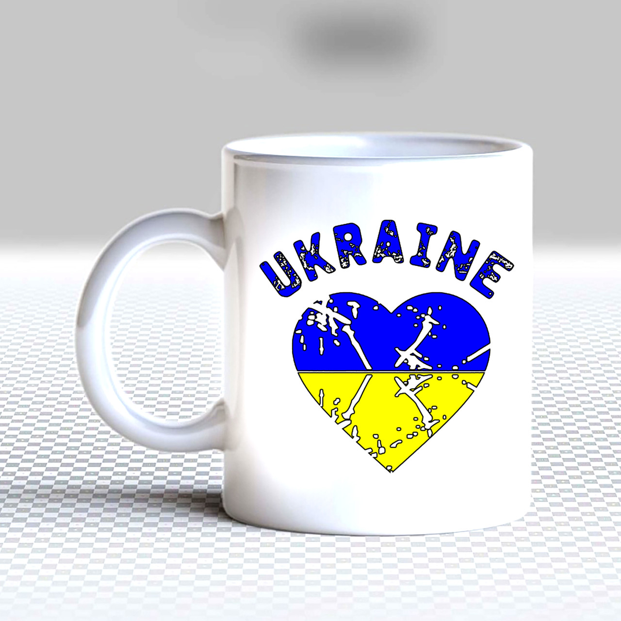 Чашка біла кухоль з принтом Heart of Ukraine Кавун