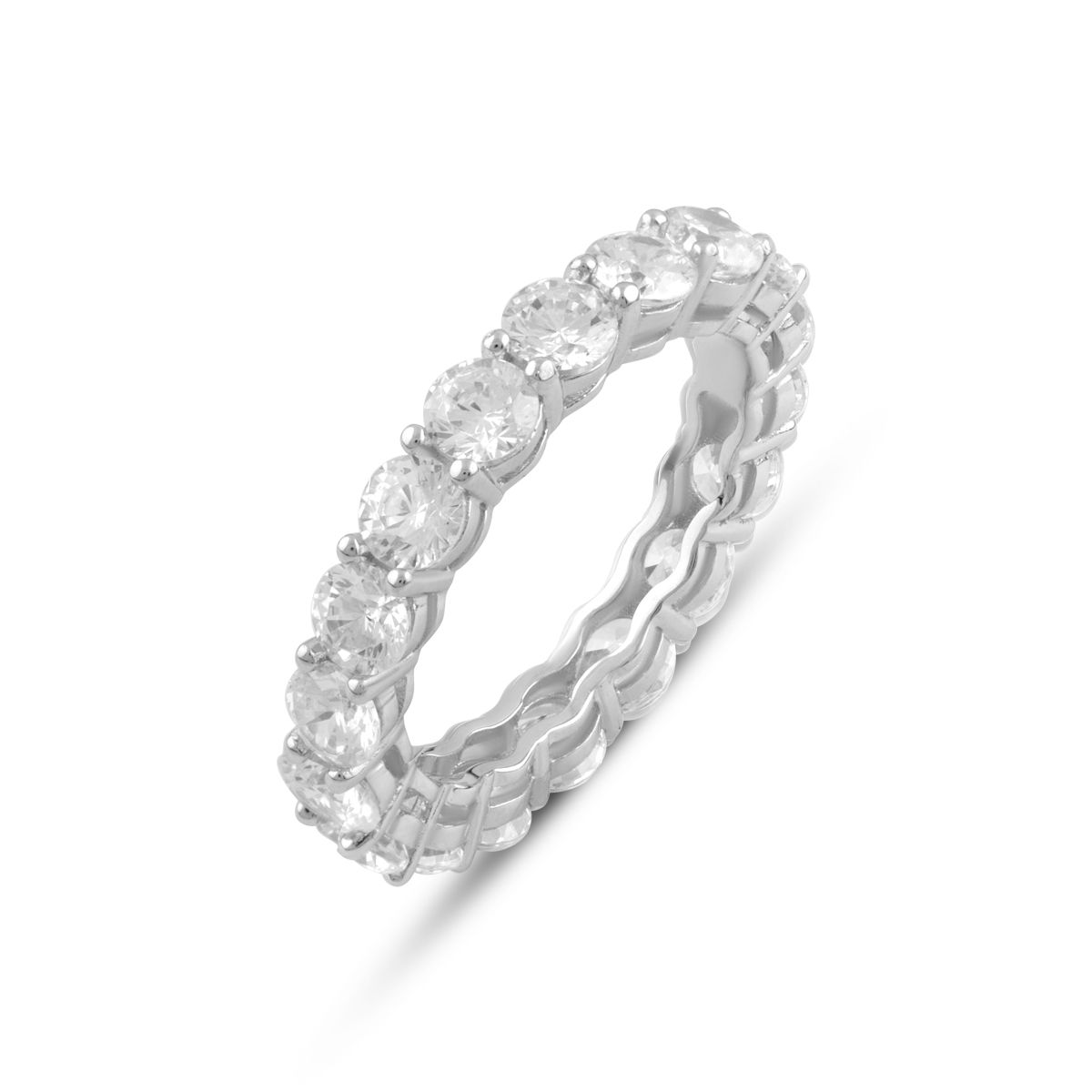 Серебряное кольцо SilverBreeze с фианитами (2078777) 18.5 размер