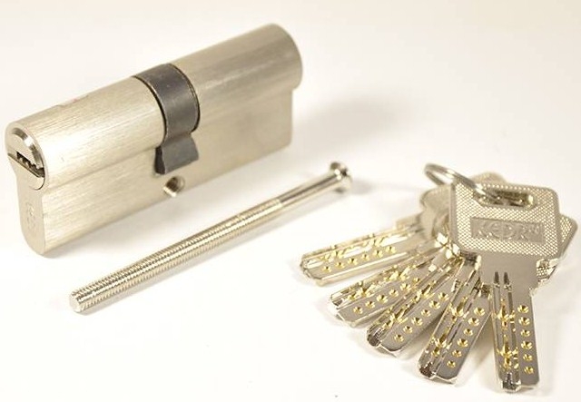 Цилиндр KEDR M70 ZN (35*35) NI (никель) ключ/ключ