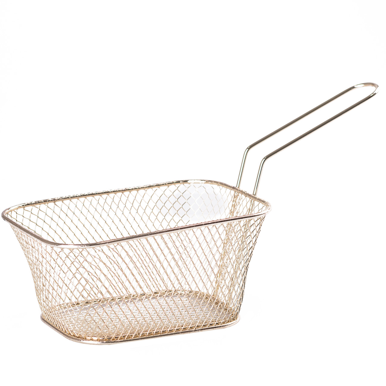 Корзина для фритюра TS Kitchen 10,5×14,5см из нержавеющей стали золотая (HP742)
