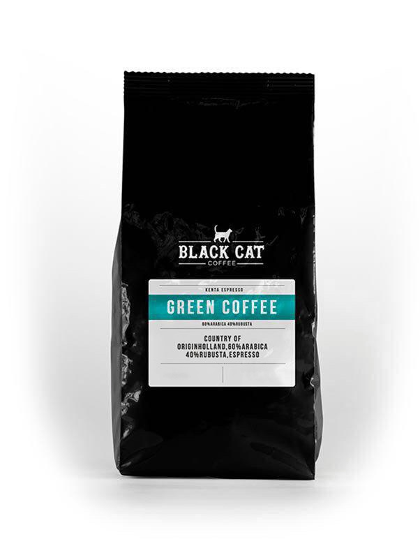 Кава в зернах Black Cat Green 50% Арабіки 50% Робуста 500г (11-353)