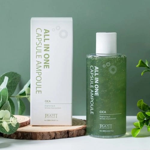 Капсульна сироватка з цинцелою Jigott All-In-One Cica Capsule Ampoule 200 мл (8809541282546)