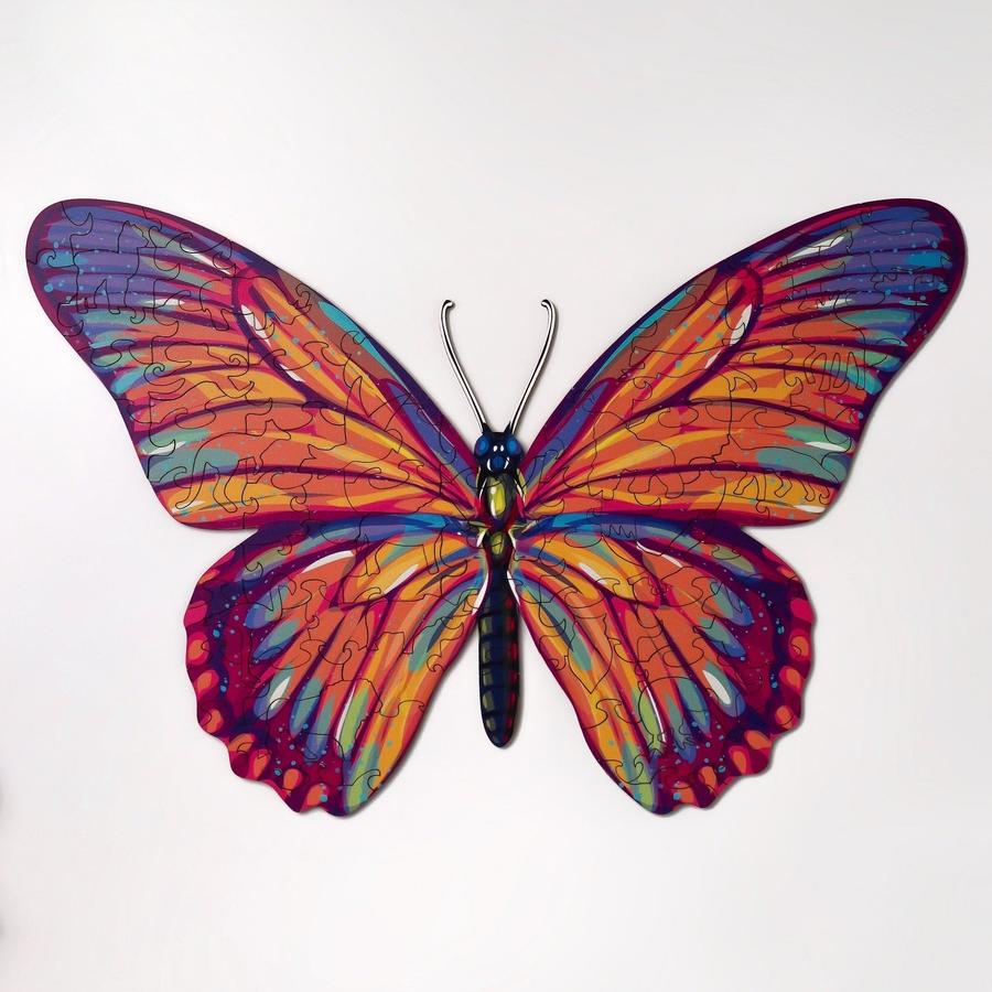 Пазл дерев'яний Moku Modern Butterfly M 38 x 24,5 см 101 деталь