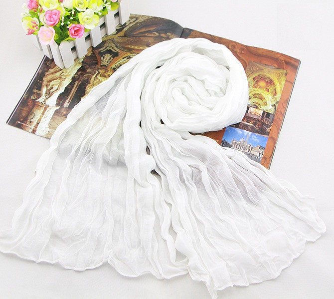 Женский шарф 138х72 см Белый (АL703015)