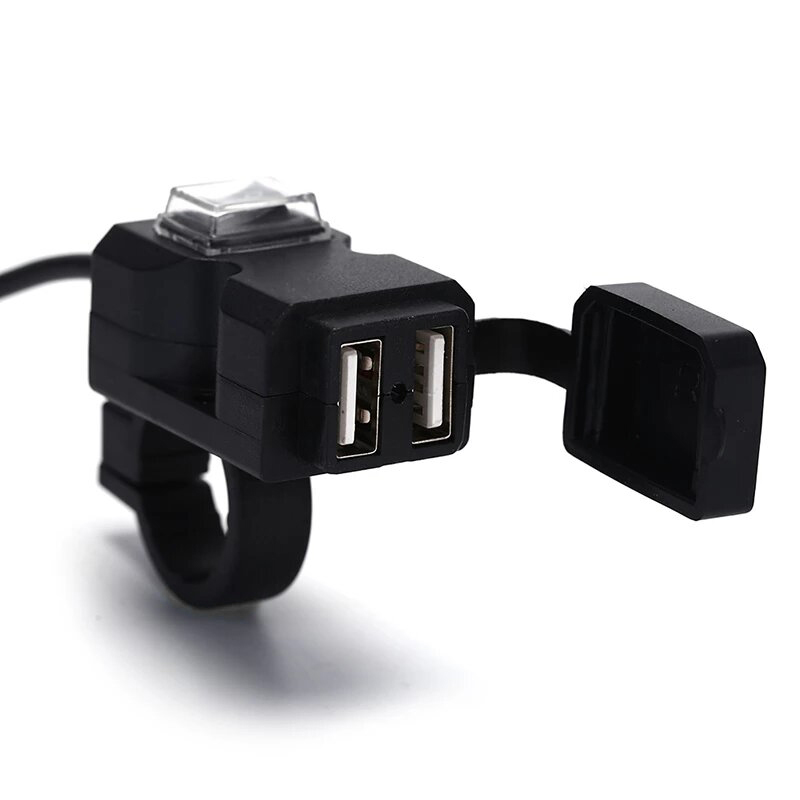 USB зарядное устройство на 2 порта для мотоцикла Digital Lion MC01, с креплением на руль