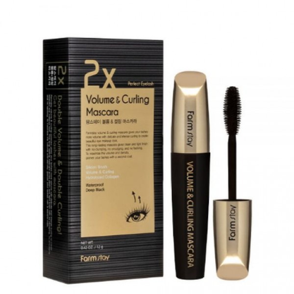 Тушь для объема и подкручивания ресниц Farmstay 2X Volume & Curling Mascara 12 г (8809551952040)