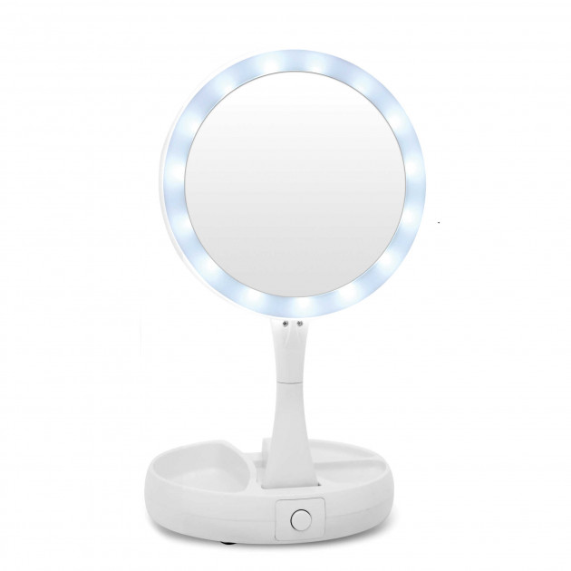 Косметичне дзеркало Mirror My Foldaway з підсвічуванням Білий (200201 Mirror)