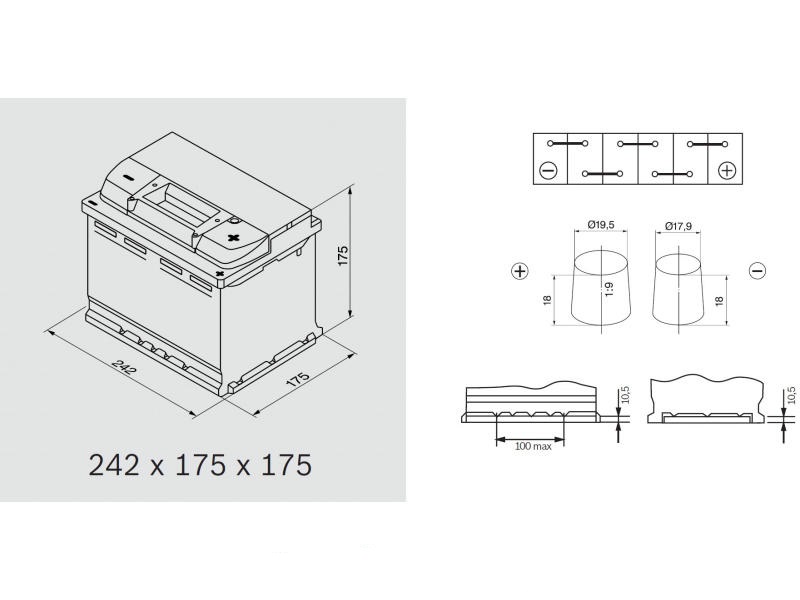 Автомобильный аккумулятор Bosch 0092S40040 S4  SILVER   60 А*ч  -/+   540A