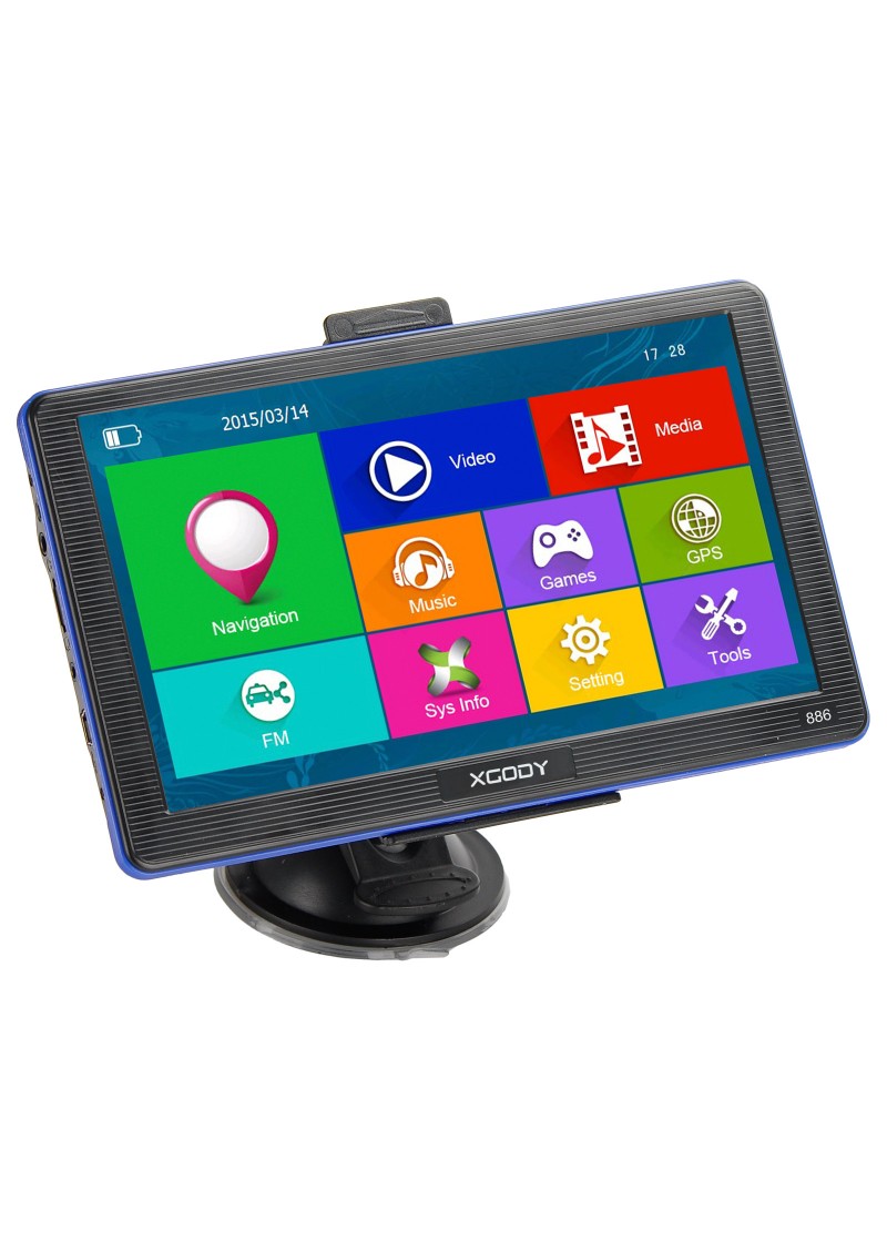 GPS-навігатор Xgody 886 Truck GPS 256 МБ 8 ГБ Blue/Black