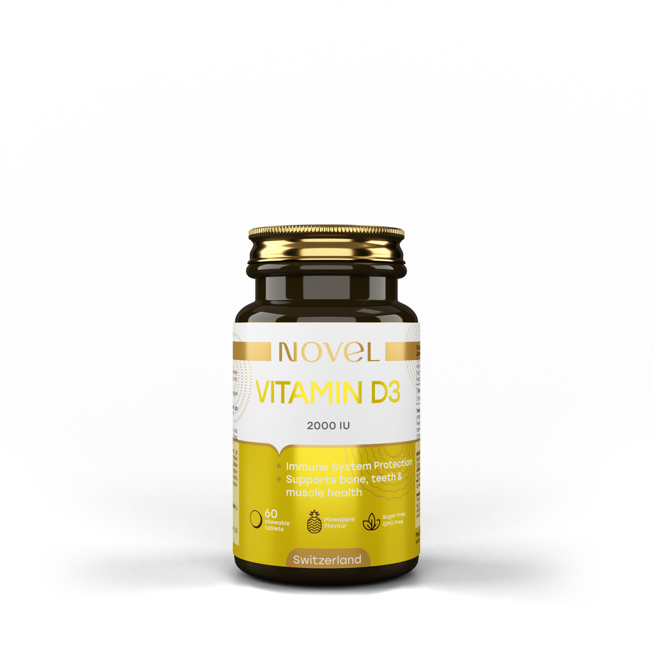 Вітамін D3 NOVEL Vitamin D3 2000 МО 60 жувальних таблеток