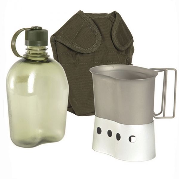 Фляга похідна Mil-Tec з чохлом 1Qt Olive (14510110)