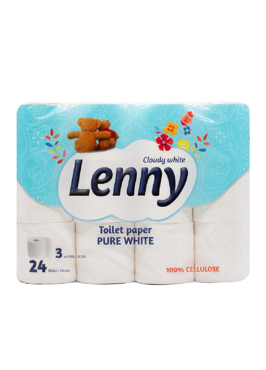 Туалетная бумага Lenny трехслойная 24 рулона