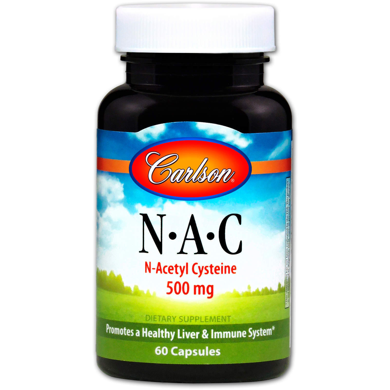 Ацетилцистеїн АЦЦ N·A·C Carlson Labs 500 мг 60 капсул (1501)