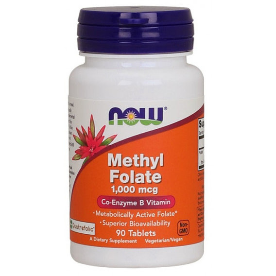 Фолиевая кислота NOW Foods Methyl Folate 1000 mcg 90 Tabs