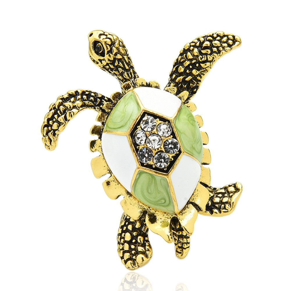 Брошь BROCHE Черепаха Бансэй зелёная BRBF111649