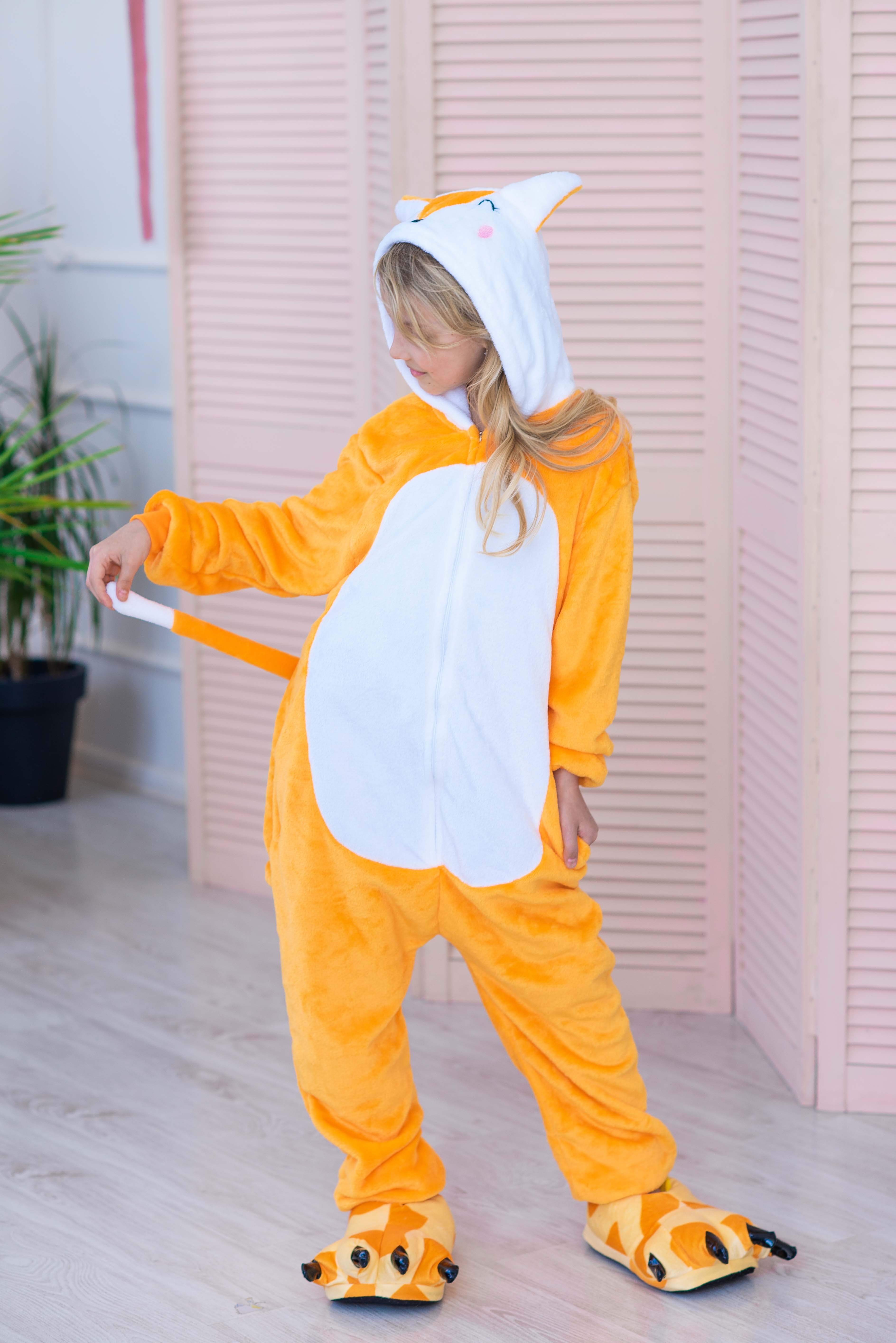 Пижама Кигуруми детская BearWear Лиса XL 135 - 145 см Оранжевый (K0W1-0081-XL)