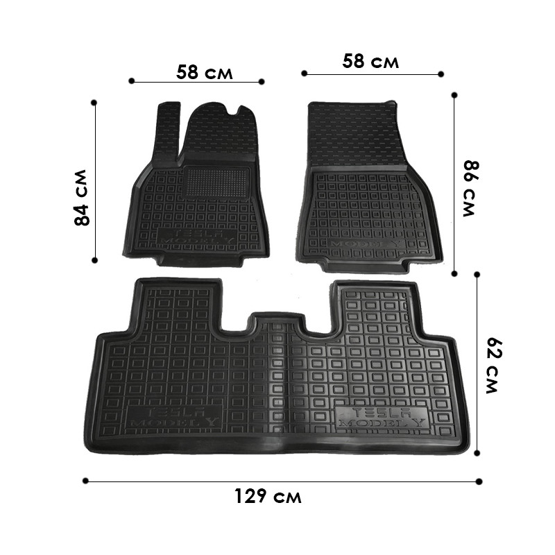Автомобильные коврики Avto-Gumm для Tesla Model Y Black 13462-85577