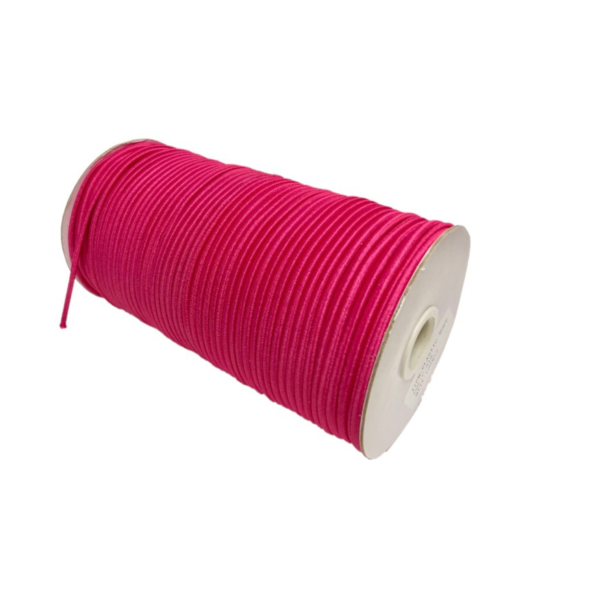 Шнурок-резинка круглый Luxyart 3 мм 500 м Розовый (Р3-8)