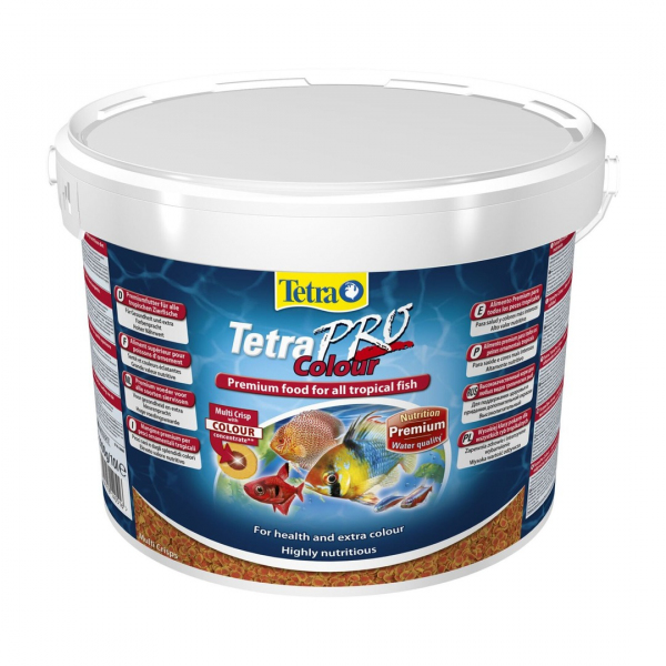 Сухой корм для аквариумных рыб Tetra в чипсах TetraPro Colour 10 л для всех аквариумных рыб