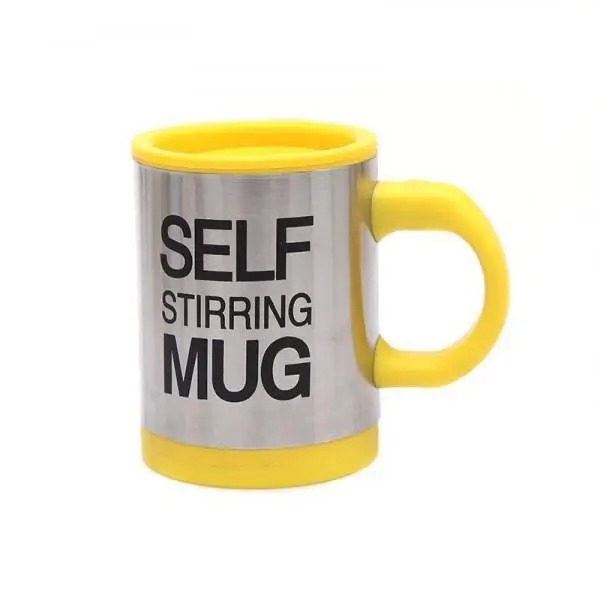 Кухоль мішалка Self Stirring Mug автоматична Жовта