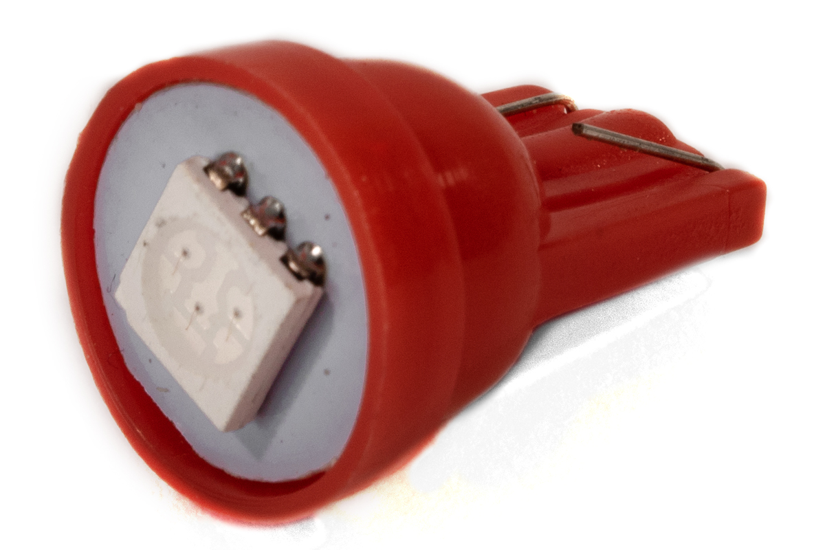 Світлодіодна лампа AllLight T10 1 діод 5050 W2,1x9,5d 12V 0,45w RED