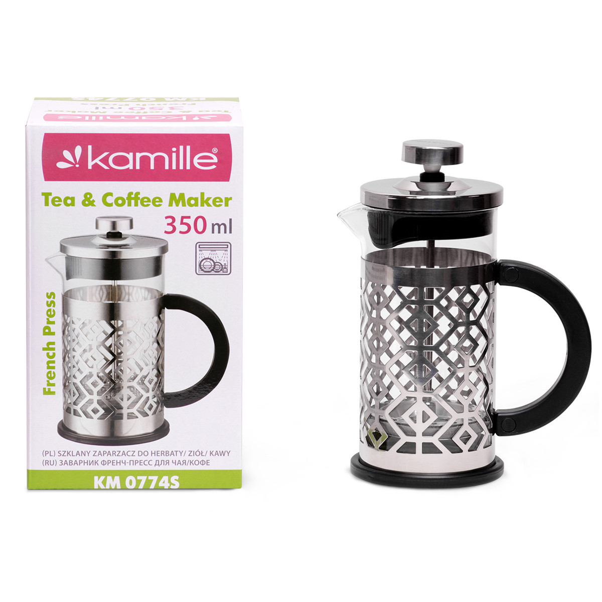 Стеклянный заварник Frenchpress 350мл KL225540 Kamille