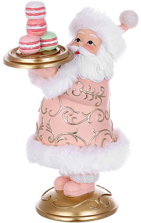 Новогодняя фигурка Santa with macarons 11х16 см Разноцветный BonaDi DP232256