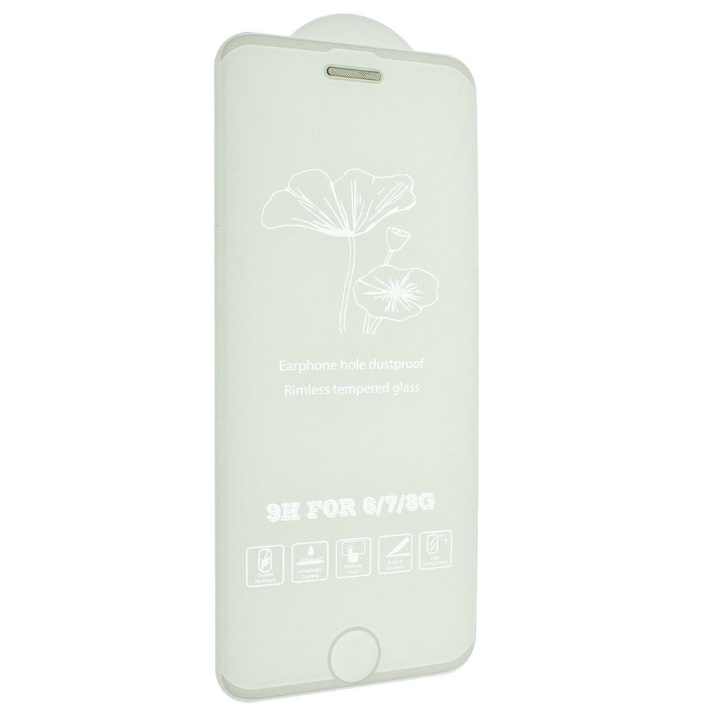 Защитное стекло Flowers с сеткой от пыли для Apple iPhone 6/ iPhone 7/ iPhone 8 White (00007004)