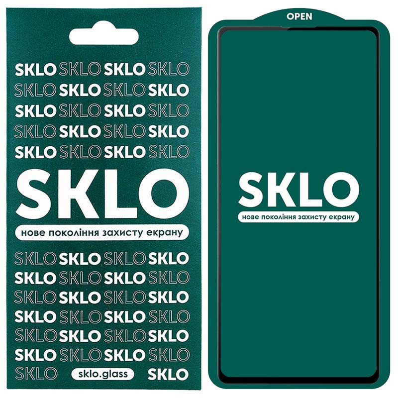 Защитное стекло SKLO 5D full glue для Samsung Galaxy S21+ Черный 1114032