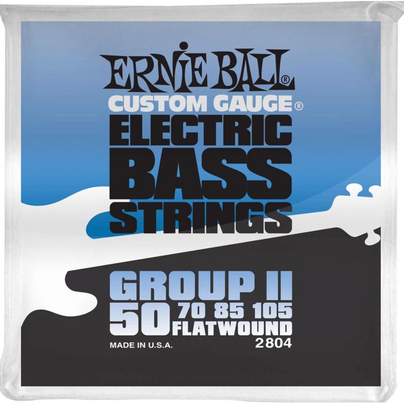 Струны для бас-гитары Ernie Ball 2804 Flatwound Bass Group II 50/105