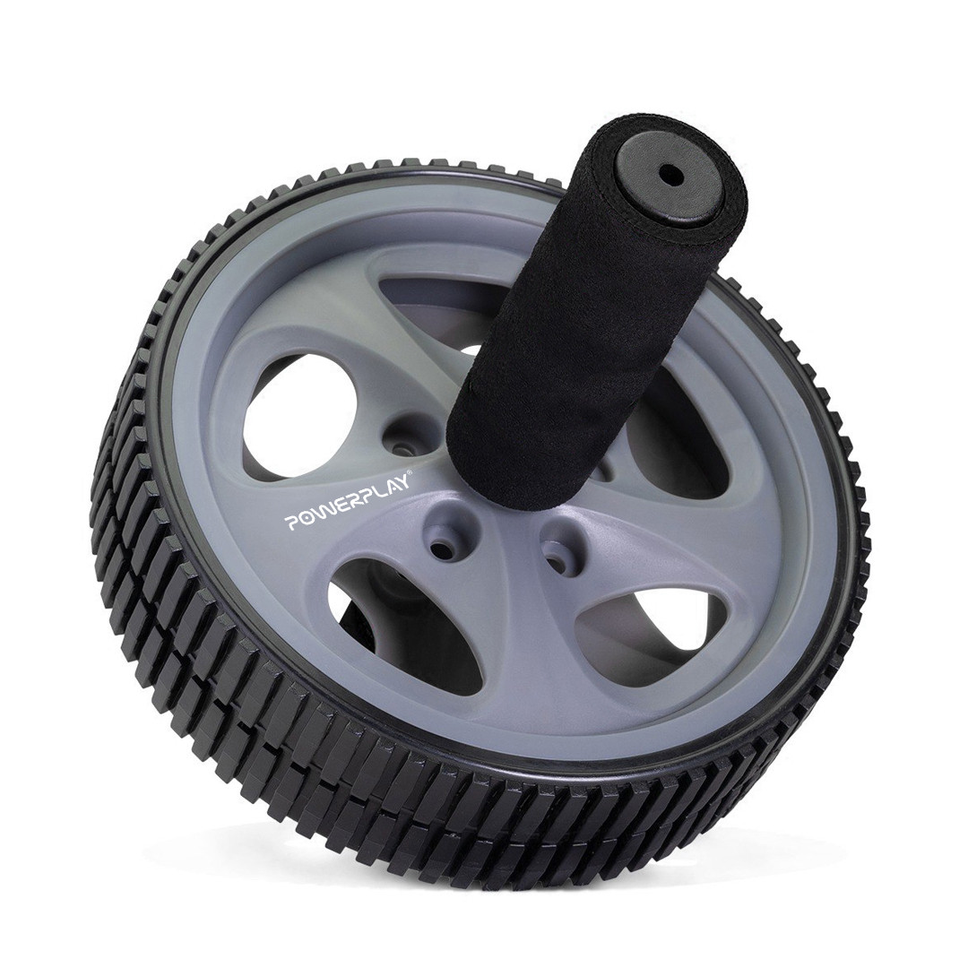 Колесо для преса PowerPlay PP-4345 Exercise Wheel 16.5 см Сірий