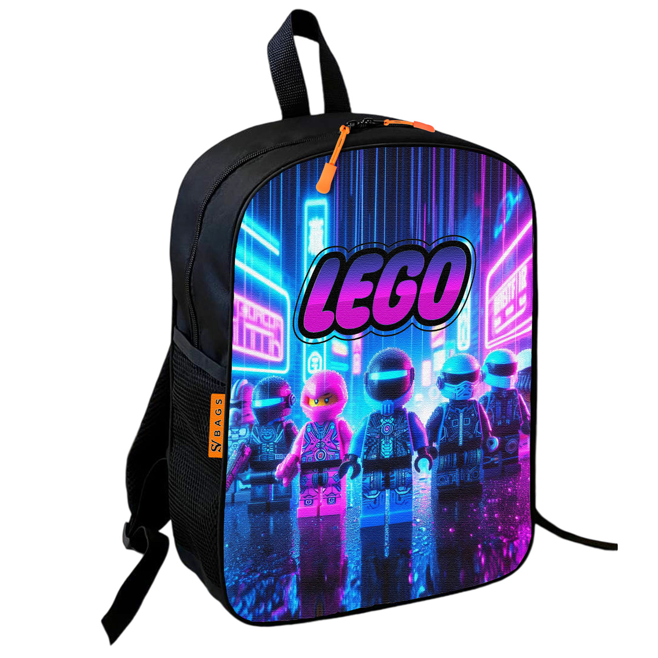 Дитячий шкільний рюкзак з принтом LEGO 36х27х13 см, різнокольоровий