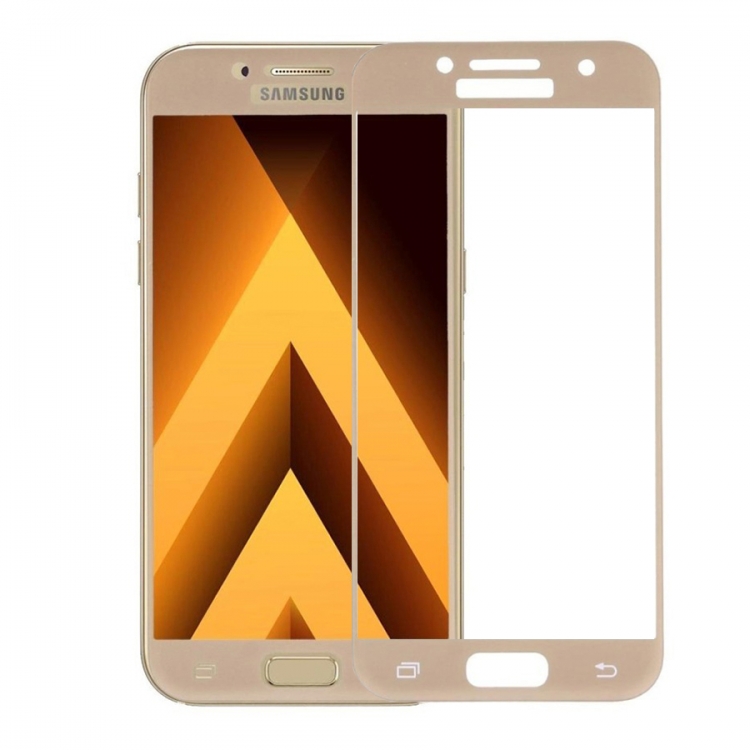 Защитное стекло Full Screen для Samsung Galaxy A3 2017 A320 Gold (11529)