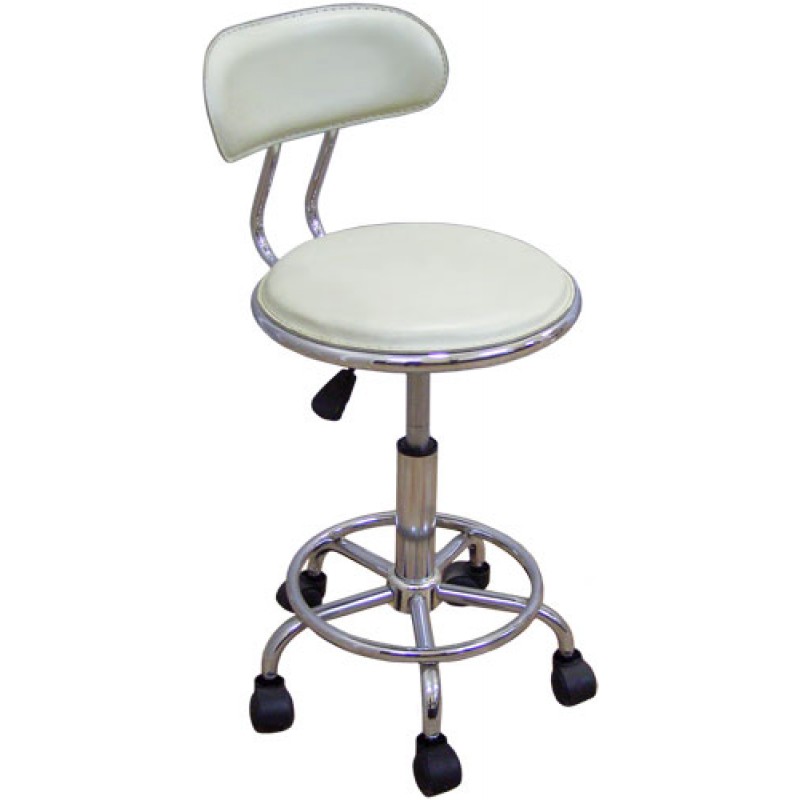 Крісло на роликах Бейсік SDM, регульоване по висоті, шкірозамінник Білий (hub_JaTW74679)