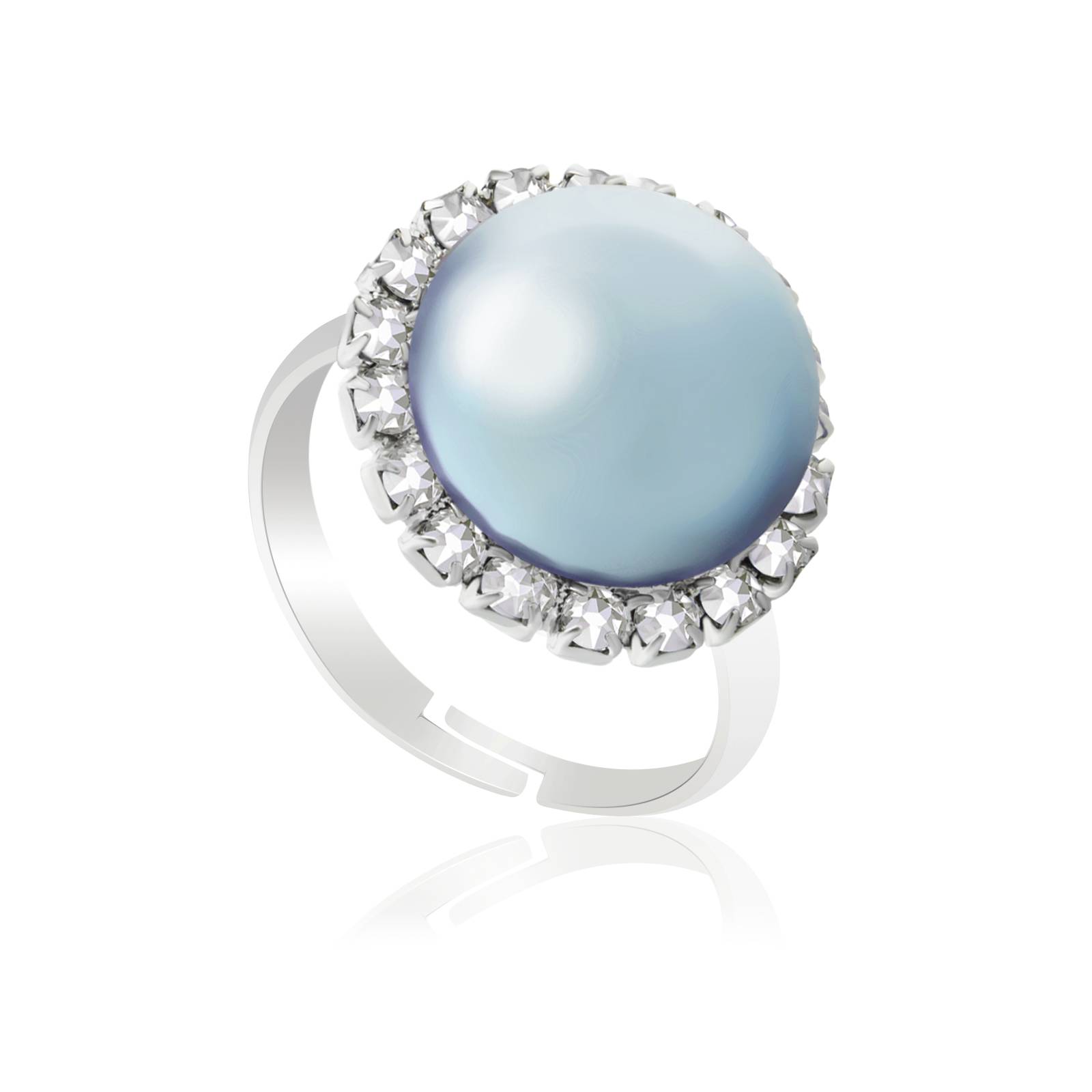Кільце KOBI Amelia з перлами Swarovski 15 мм Регульований/Безрозмірне (7470-0645-04-32)