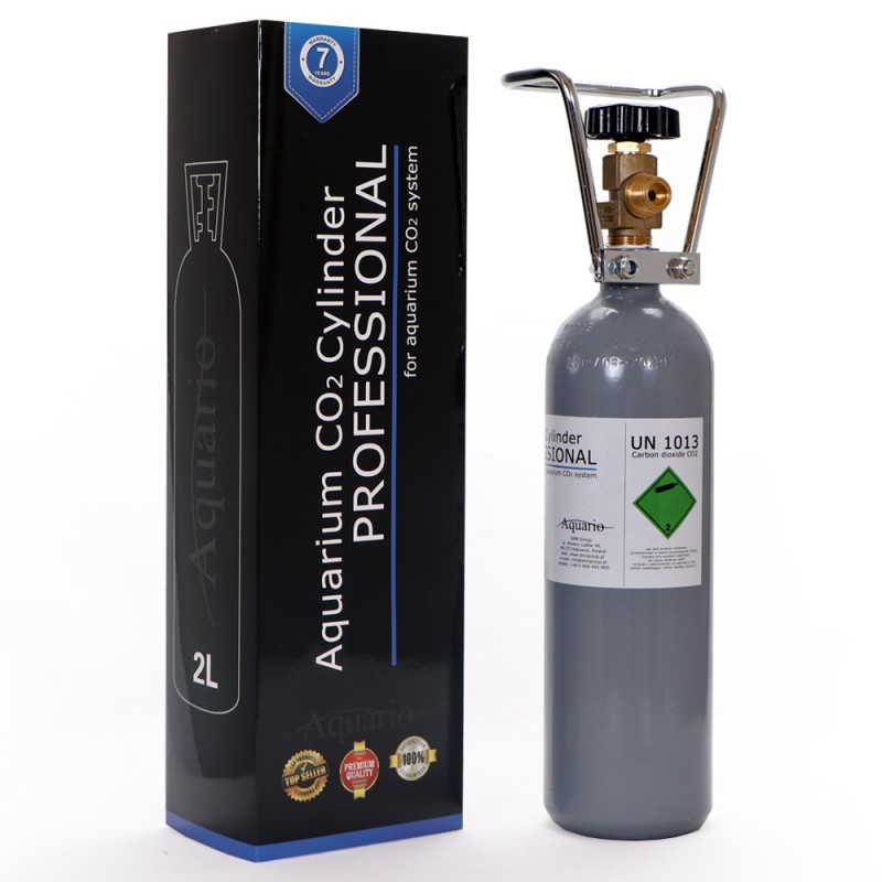 Баллон CO2 Aquario BLUE многоразовый 2 л 47 см Серый (ACO2-2L)