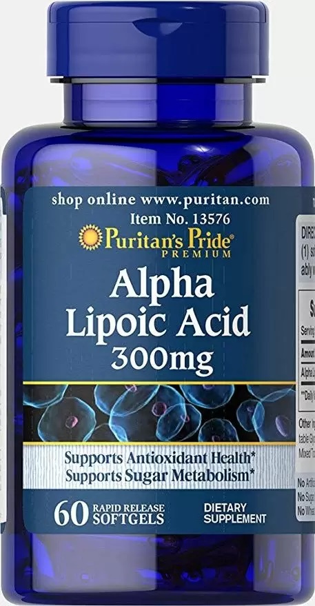 Альфа-липоевая кислота Puritan's Pride Alpha Lipoic Acid 300 mg 60 Softgels