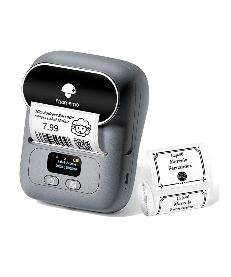 Принтер для термоэтикеток Phomemo M110 Label Maker Серый